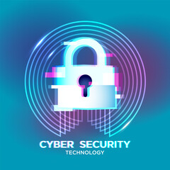 Cyber security technology concept abstract background