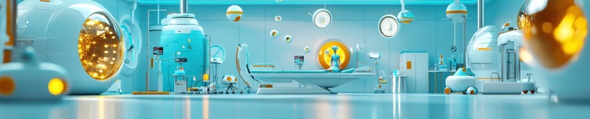 Futuristic Medical Lab with Advanced Technology Design
