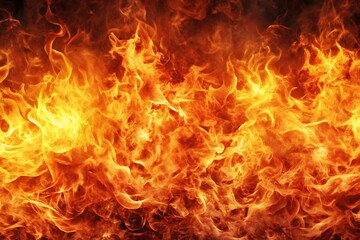 Close up of a fire with orange flames