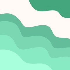 Green gradient wave abstract background