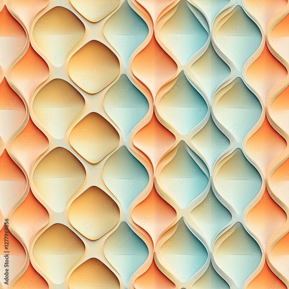 Poster seamless waffle pattern design blended gradient soft flowing texture