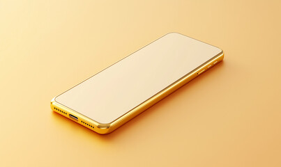 Slim Gold Portable Charger Tech Accessory Mockup for Stylish and Efficient Charging