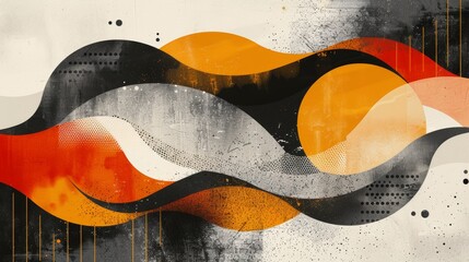 Obraz premium Abstract wave design, vibrant colors, textured background, digital art