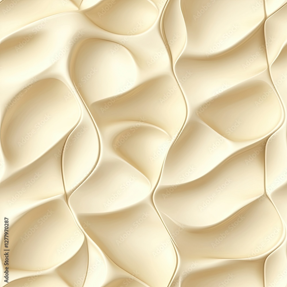 Poster seamless waffle pattern design soft organic curves rounded texture