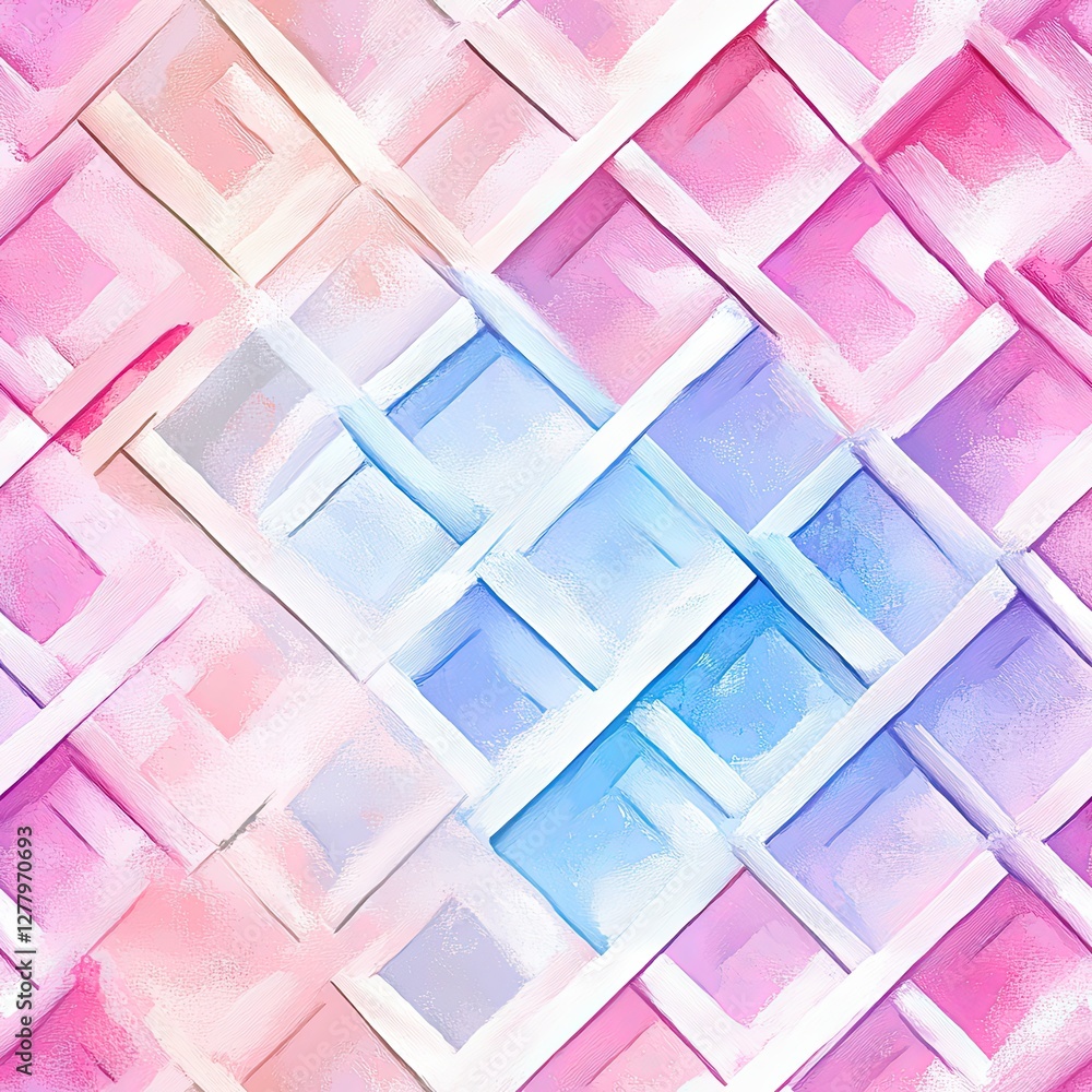 Aufkleber seamless watercolor waffle grid pattern soft elegant design for textiles and branding