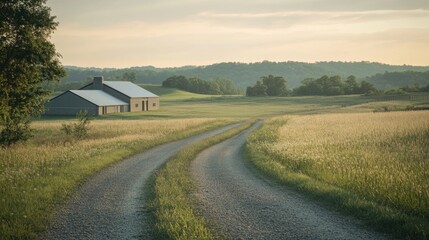 Federal Reserve building in a tranquil rural setting. Featuring fiscal policy and economic oversight