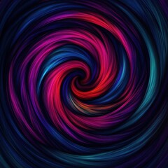Colorful Swirl of Light and Motion in a Digital Abstract Design for Modern Backgrounds and Art