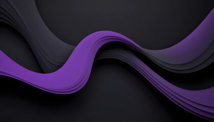 Ultra HD 4K Purple and Black Smooth Flowing Lines – Modern Background
