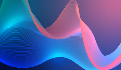 A technology abstract background with Abstract wave moving dots flow particles, hi-tech and big data background design.