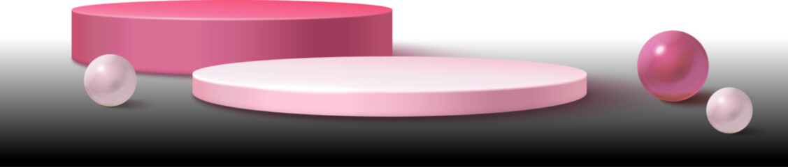Fototapeta premium 3d Pink Podium