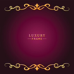 Golden luxury frame border ornament premium