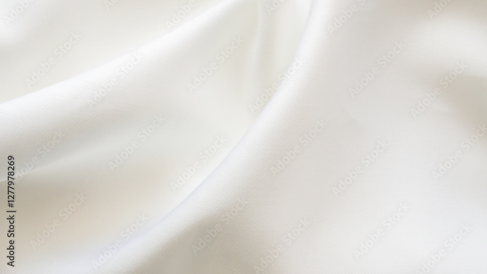 Wall mural abstract white fabric soft wave smooth texture surface background