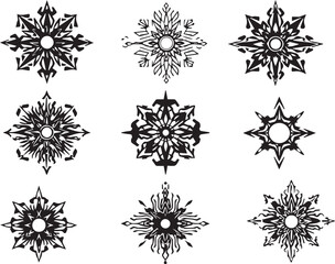 Obraz premium Set of elements for flat design, patterns, ornaments, mandalas. Hand drawn vector illustration 