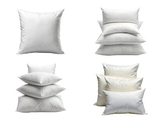 White pillow mockups, Pillows, and bedding pillows isolated