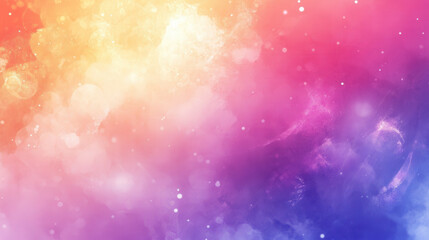 Fototapeta premium Soft dreamy pastel gradient background with warm pink, orange, and blue cloud textures