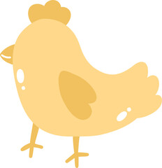 Cute chicken, hand drawn spring element vector