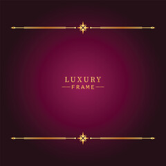 Golden luxury frame border ornament premium