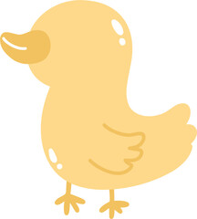 Cute duck, hand drawn spring element vector