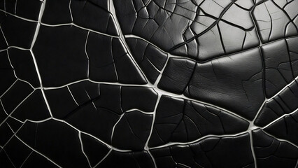 A dark abstract texture featuring a glossy fractured pattern.