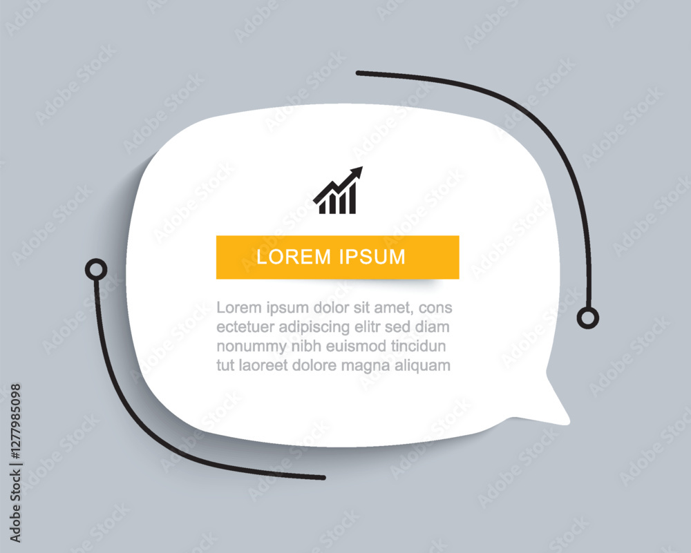Canvas Prints infographics with bubble speech template design.