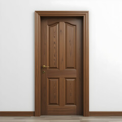 solid wood door sample on white wall