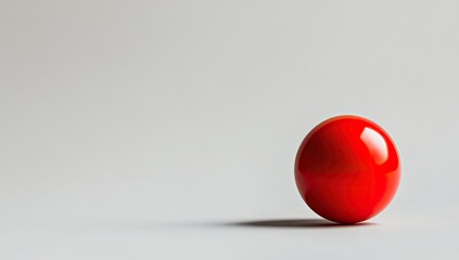 Red egg on plain background