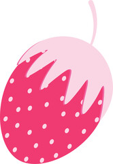 Isolated strawberry with transparent background