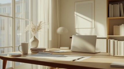 Housing costs reviewed by a couple at a bright desk in a modern living room. Featuring expense management and budgeting techniques