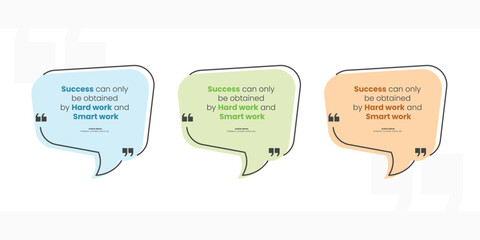 Collection Bubble testimonial banner, quote, infographic. Social media post template designs for quotes. Empty speech bubbles, quote bubbles and text box.