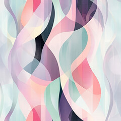 Abstract Geometric Pattern with Soft Curves and Bold Colors, Perfect for Modern Designs, Digital Art, and Wallpaper Projects