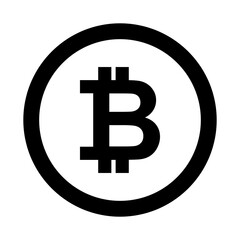 Crypto currency, bitcoin, bit coin logo. Bitcoin symbol. Flat vector illustration simple design.