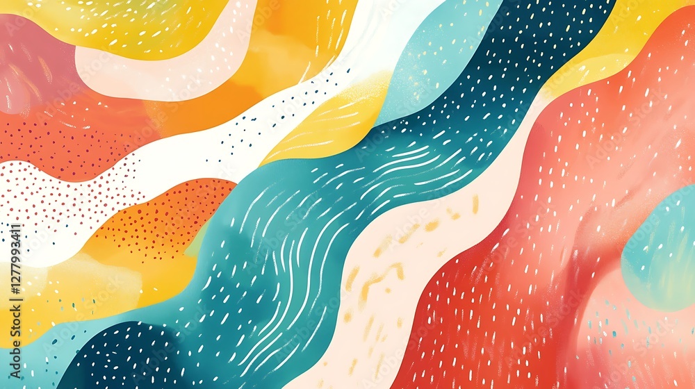 Poster abstract colorful wave pattern design