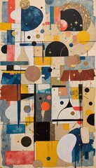  Abstract Art with Vibrant Colors and Geometric Shapes