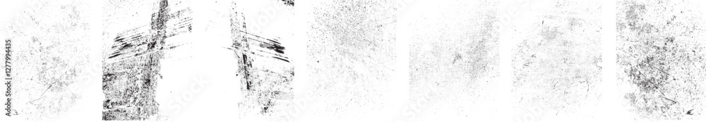 Poster Grunge textures set. Collection of vector, distress, textures .Simply Place grungy textured overlay over any Object to Create grunge ,dirty effect .Various distressed texture for your design.