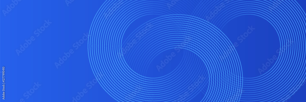 Poster blue gradient abstract circle shape background vector design