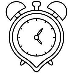 Heart and Clock Minimal Line Art