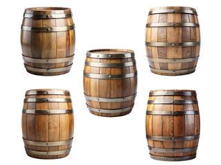 Barrels set, Barrels, and Set of barrels isolated