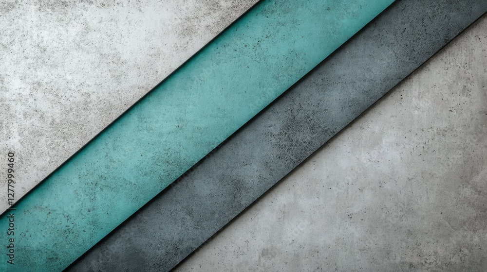 Poster diagonal view of layered textures in multiple colored gradients
