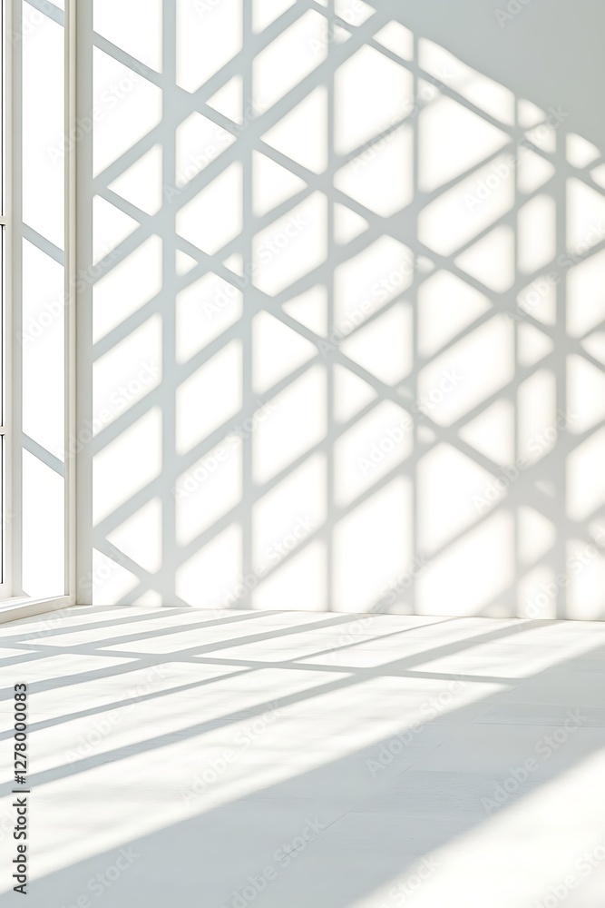 Aufkleber bright shadows create beautiful patterns in minimalist space