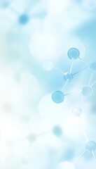 Light blue and white gradient medical background with molecular designs for science themes