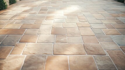 Seamless 3D Rendered Cobblestone Floor Texture