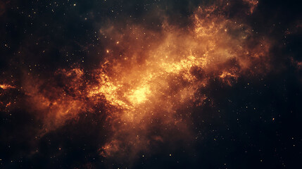 Fototapeta premium Fiery Nebula Cosmic Dust and Starscape