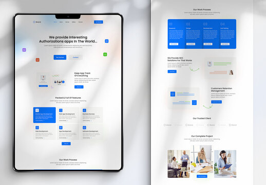 App Landing Page Website Layout