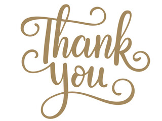 かわいい文字のThank you／手書き文字(ベクター背景透過）AI生成