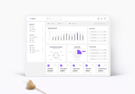 Sale UI UX Dashboard Design Layout