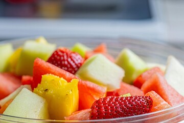 fruit salad in a plate