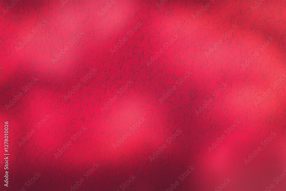 Poster vibrant red abstract art with subtle line patterns