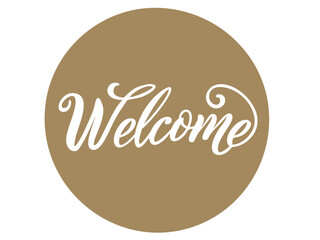 スタイリッシュなWelcomeのゴールド文字イラスト/ベクターAI生成