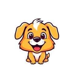 Adorable and Playful Dog Mascot Logo with a Friendly Expression and Charming Cartoon Style