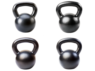 Kettlebell, Set of kettlebells, and Kettlebell isolated